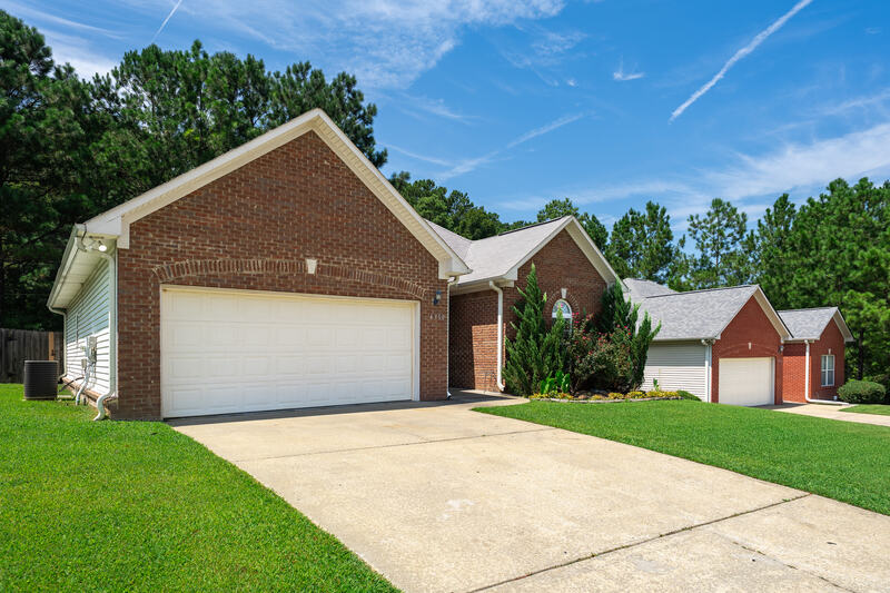 Driveway and garage from the side