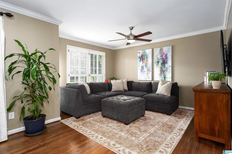 Living room seating area with a sectional sofa